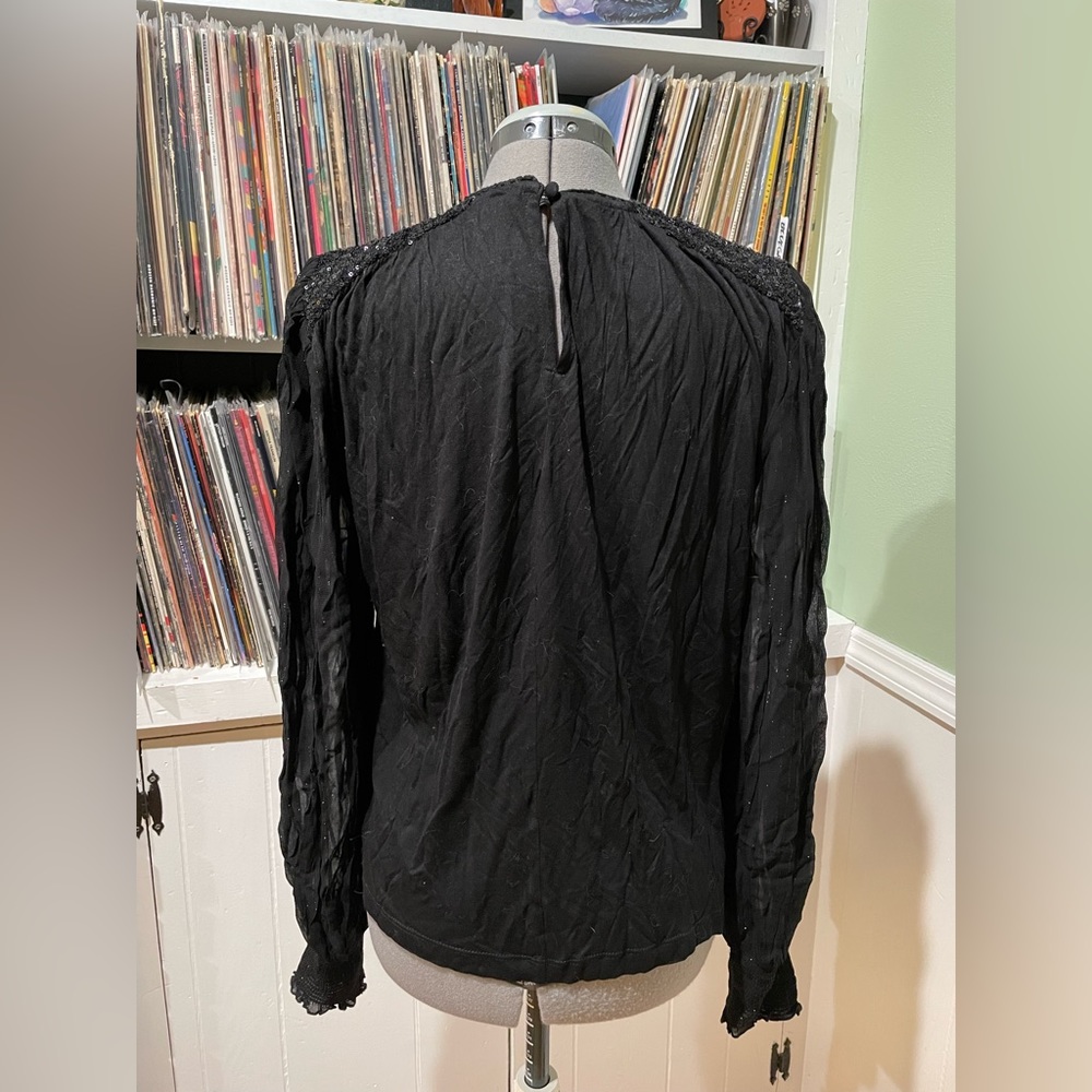 Anthropologie Bl-nk Sequin-Embellished Blouse - Picture 7 of 8
